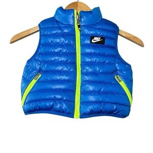 Nike Reversible Puffer Vest 2T Blue Neon Toddler Boy Girl Y2K‎ Outdoor Core